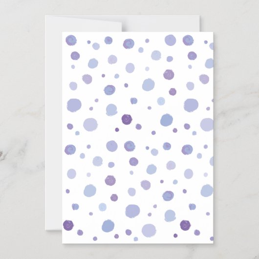 handgemalte Polka Punkte Magneteinladung (Vorderseite)
