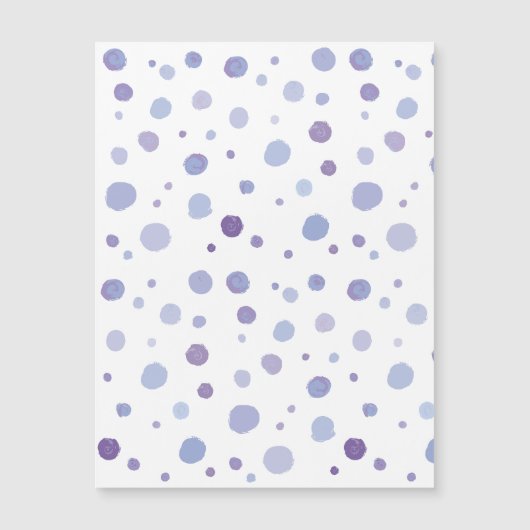 handgemalte Polka Punkte Magnetkarte (Vorderseite)