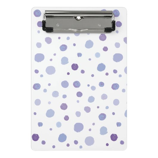 handgemalte Polka Punkte Mini Klemmbrett (Vorderseite)