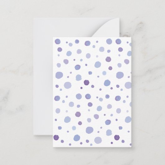 handgemalte Polka Punkte Mitteilungskarte (Vorderseite)
