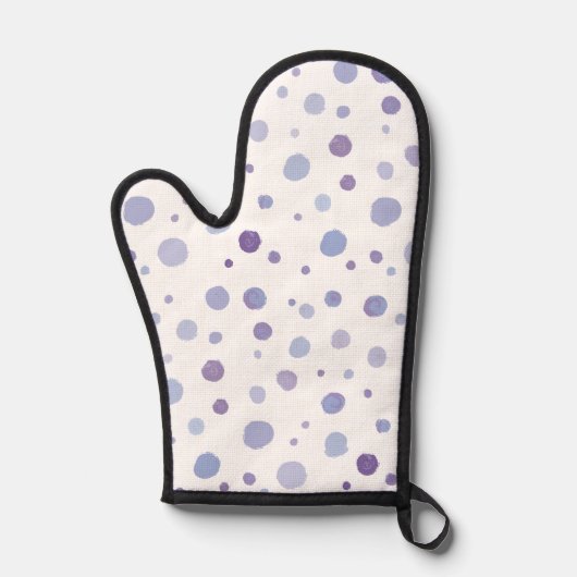 handgemalte Polka Punkte Ofenhandschuh (Vorderseite)