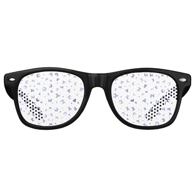 handgemalte Polka Punkte Partybrille (Vorderseite)