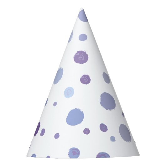 handgemalte Polka Punkte Partyhütchen (Vorderseite)