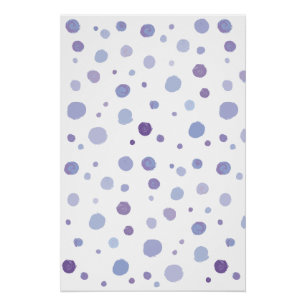 handgemalte Polka Punkte Poster