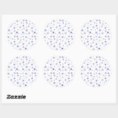 handgemalte Polka Punkte Runder Aufkleber (Blatt)