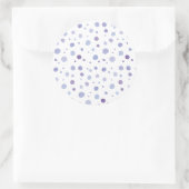 handgemalte Polka Punkte Runder Aufkleber (Tasche)