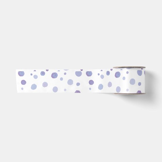 handgemalte Polka Punkte Satinband (Vorderseite)