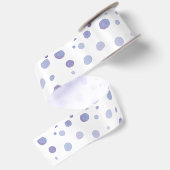 handgemalte Polka Punkte Satinband (Rückseite)