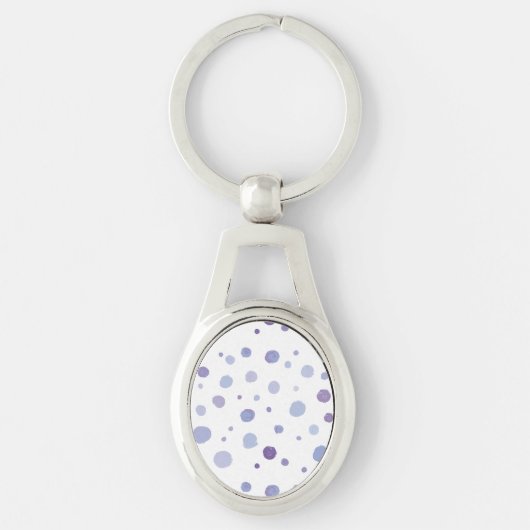 handgemalte Polka Punkte Schlüsselanhänger (Vorderseite)