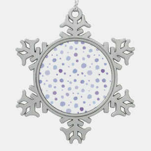 handgemalte Polka Punkte Schneeflocken Zinn-Ornament