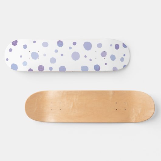 handgemalte Polka Punkte Skateboard (Horizontal)