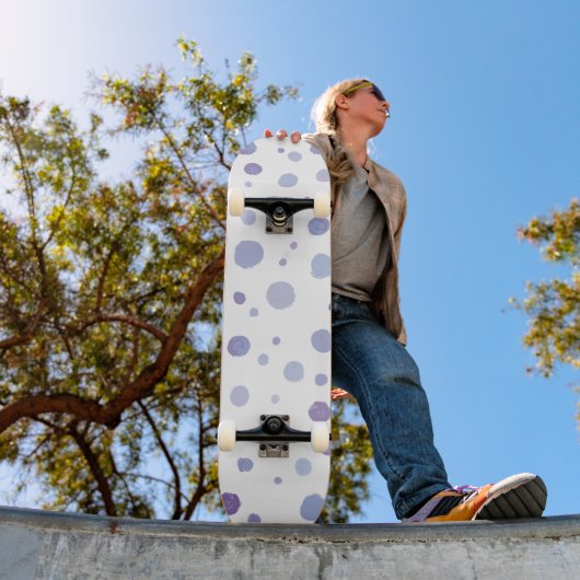 handgemalte Polka Punkte Skateboard (Außenbereich 1)