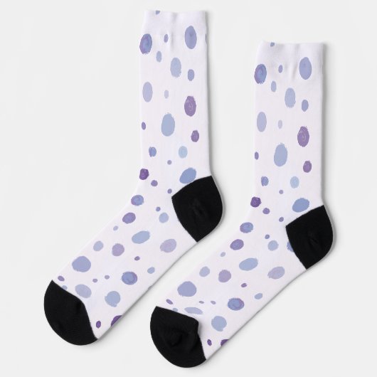 handgemalte Polka Punkte Socken (Linkes Detail)