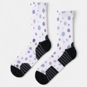 handgemalte Polka Punkte Socken (Links)