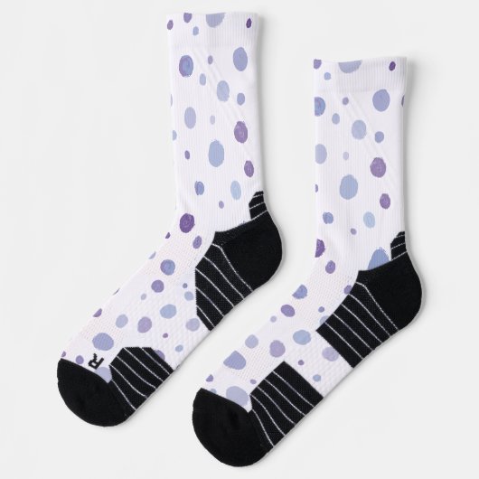 handgemalte Polka Punkte Socken (Links)