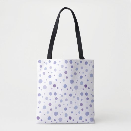 handgemalte Polka Punkte Tasche (Vorderseite)