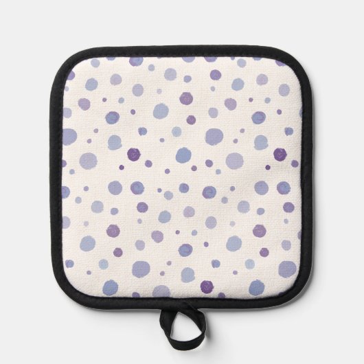 handgemalte Polka Punkte Topflappen (Vorderseite)