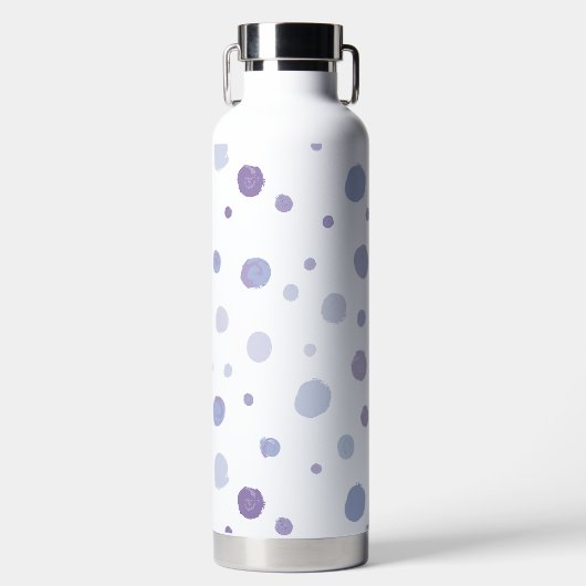 handgemalte Polka Punkte Trinkflasche (Vorderseite)