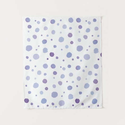 handgemalte Polka Punkte Wandteppich (Vorderseite)