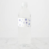 handgemalte Polka Punkte Wasserflaschenetikett (Rückseite)