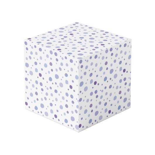 handgemalte Polka Punkte Würfel (Vorderseite Schrägansicht)