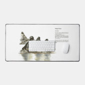 Handgemalte Print gefährdete Pinguin Mouse Pad Schreibtischunterlage (Tastatur & Maus)