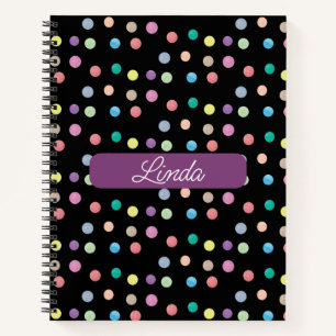 Handgemalte Punkte Name Journal-Notebook Notizblock