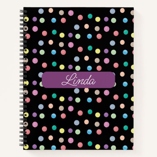 Handgemalte Punkte Name Journal-Notebook Notizblock (Vorderseite)