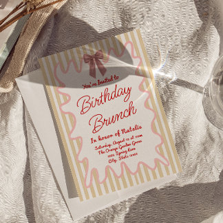 Handgemalte Rahmen mit Rahmen zum Geburtstag Brunc Einladung