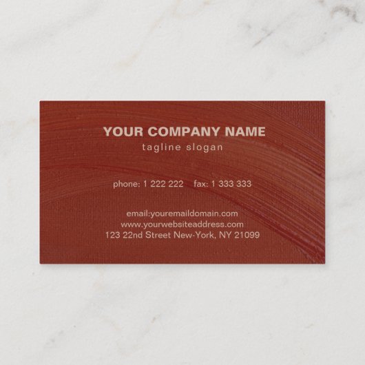 Handgemalte Rahmen Visitenkarte (Rückseite)