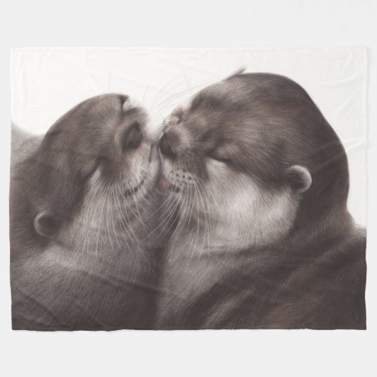 Handgemalte realistische Artwork Fleecedecke (Vorderseite (Horizontal))