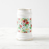 Handgemalte rosa Blume Blumenmuster-23498 Bierglas (Mittel)