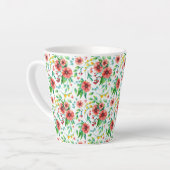 Handgemalte rosa Blume Blumenmuster-23498 Milchtasse (Linke Ecke)