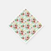 Handgemalte rosa Blume Blumenmuster-23498 Serviette (Ecke)