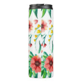 Handgemalte rosa Blume Blumenmuster-23498 Thermosbecher (Rückseite)