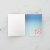 Handgemalte rosa Blume Karte (Innenseite)