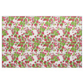Handgemalte rote grüne Erdbeeren des Aquarells Stoff (Fat Quarter (45,7 x 55,9 cm))