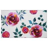 Handgemalte rote Rosen Stoff (Fat Quarter (45,7 x 55,9 cm))