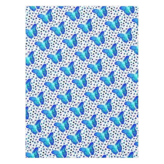 Handgemalte Schmetterlings-Tischdecke Tischdecke (Vorderseite)