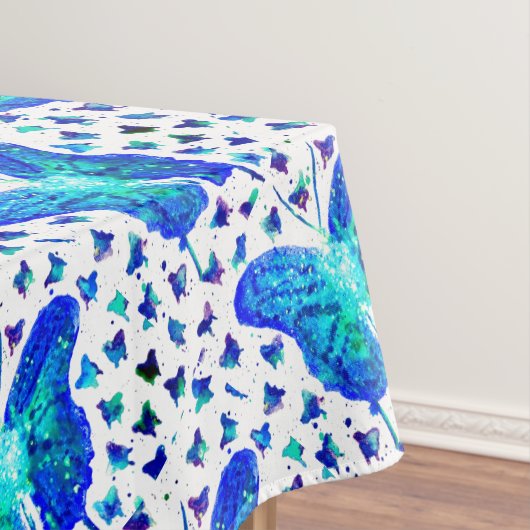 Handgemalte Schmetterlings-Tischdecke Tischdecke (Beispiel)