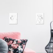 Handgemalte Schnauzer Minimalistische Haustierarbe Bilderwand Sets (Wohnzimmer)