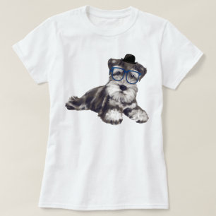 Handgemalte Schnauzer-Welpenhündin T-Shirt