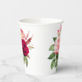 Handgemalte schöne Rose drucken Pappbecher (Links)