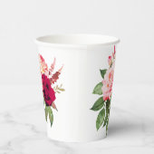 Handgemalte schöne Rose drucken Pappbecher (Rechts)