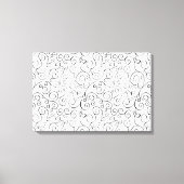 Handgemalte schwarze Krümmung auf Weiß Leinwanddruck (Vorderseite)