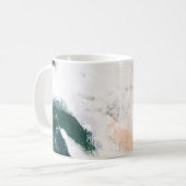 Handgemalte Smaragdpeach Elegante Kaffeetasse (Vorderseite Links)