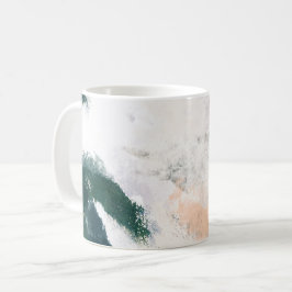 Handgemalte Smaragdpeach Elegante Kaffeetasse