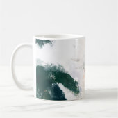 Handgemalte Smaragdpeach Elegante Kaffeetasse (Links)