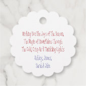 Handgemalte Snowman PERSONALIZE Round Geschenkanhänger (Rückseite)