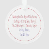 Handgemalte Snowman PERSONALIZE Round Ornament (Rückseite)